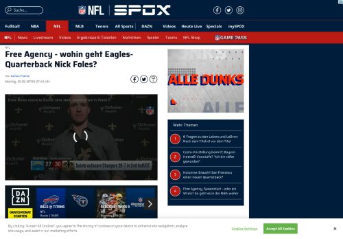 
                            13. NFL Offseason: Free Agency - wohin geht Eagles-Quarterback Nick ...