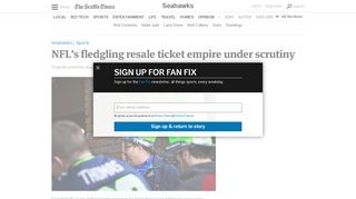 NFL's fledgling resale ticket empire under scrutiny | The Seattle Times