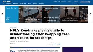 
                            10. NFL's Kendricks pleads guilty to insider trading scheme - ...