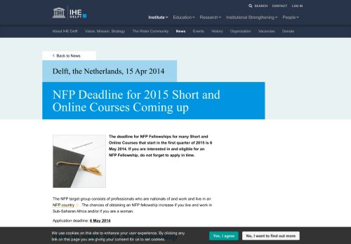 
                            8. NFP Deadline for 2015 Short and Online Courses Coming ...