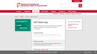 
                            4. NFP-leden App - Homepage NFP