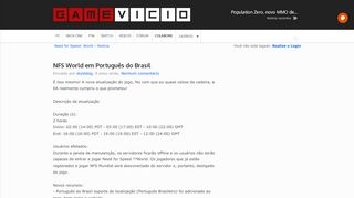 
                            11. NFS World em Português do Brasil - GameVicio