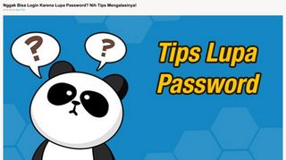 
                            5. Nggak Bisa Login Karena Lupa Password? Nih Tips ... - ...