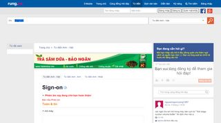 
                            8. Nghĩa của từ Sign-on, tra từ Sign-on là gì. Từ điển Anh - Việt - Rung.vn
