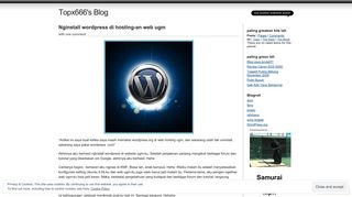 
                            4. Nginstall wordpress di hosting-an web ugm | Topx666's Blog