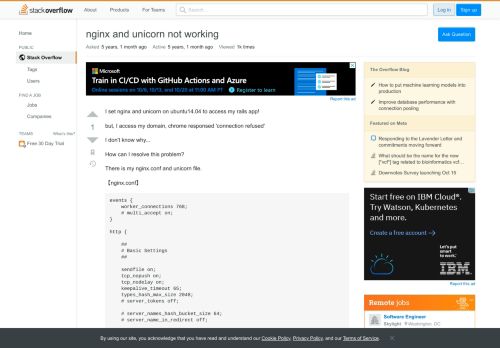 
                            9. nginx and unicorn not working - Stack Overflow