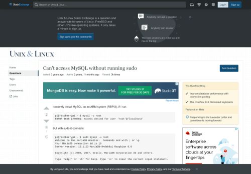 
                            7. nginx - Can't access MySQL without running sudo - Unix & Linux ...