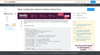 
                            10. Nginx configuration leads to endless redirect loop - Stack Overflow