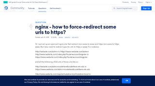 
                            2. nginx - how to force-redirect some urls to https? | DigitalOcean