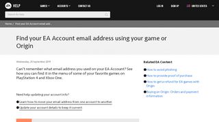 
                            11. NHL 18 - Find your EA Account email address using your game or ...