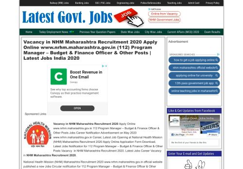 
                            13. NHM Maharashtra Recruitment 2019 Apply Offline www.nrhm ...