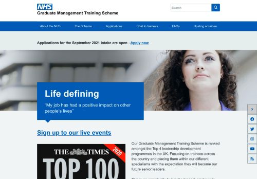 
                            8. NHS Graduate Management Training Scheme