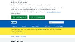 
                            13. NHS login - NHS