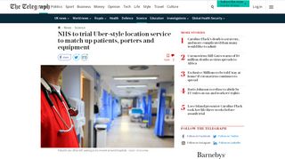 
                            11. NHS to trial Uber-style location service to match up patients, porters ...