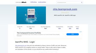 
                            7. Nhs.learnprouk.com website. LearnPro NHS - Login.