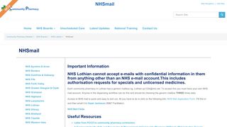 
                            5. NHSmail - Community Pharmacy Website - NHS Scotland