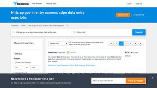 
                            10. Nhts ap gov in entry screens cdpo data entry aspx jobs - Freelancer