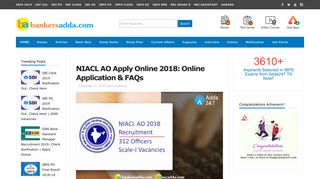 
                            8. NIACL AO Apply Online 2018: Online Application & FAQs