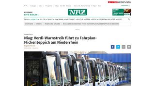 
                            9. Niag: Verdi-Warnstreik führt zu Fahrplan-Flickenteppich am ... - NRZ