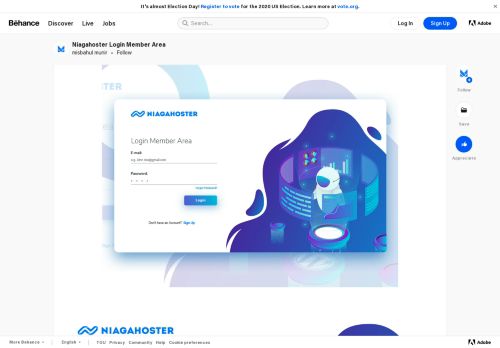 
                            6. Niagahoster Login Member Area on Behance
