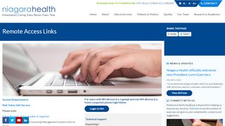 
                            13. Niagara Health | Remote Access Links