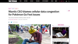 
                            13. Niantic CEO blames cellular data congestion for Pokémon Go Fest ...