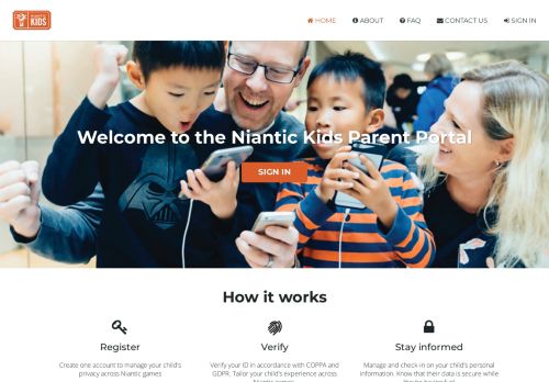 
                            8. Niantic Kids Parent Portal - Home