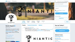 
                            5. Niantic Support (@NianticHelp) | Twitter