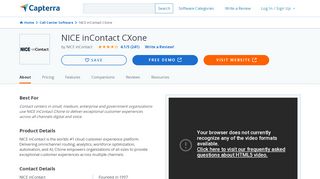 
                            9. NICE inContact CXone Reviews and Pricing - 2019 - Capterra