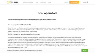 
                            6. NiceHash for Pool Operators