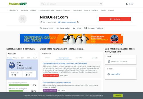 
                            3. NiceQuest.com - Reclame Aqui