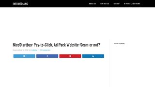 
                            6. NiceStartbux: Pay-to-Click, Ad Pack Website: Scam or not ...