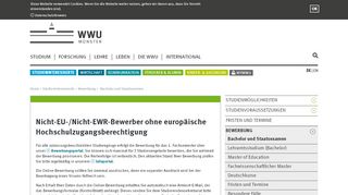 
                            12. Nicht-EU-/Nicht-EWR-Bewerber - Universität Münster