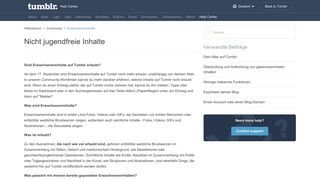 
                            1. Nicht jugendfreie Inhalte – Hilfezentrum - Tumblr