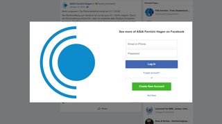
                            12. Nicht vergessen: Die Rückmeldefrist... - AStA FernUni Hagen | Facebook