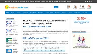 
                            7. NICL AO Recruitment 2019 - Bankers Adda