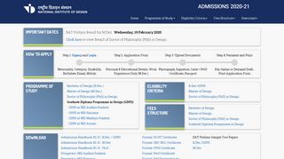 
                            2. NID Admission: 2019-20