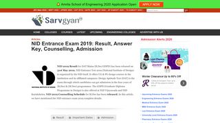 
                            9. NID Entrance Exam 2019: Result, Dates, Answer Key, Admission