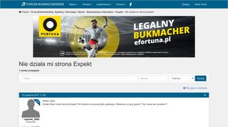 
                            7. Nie działa mi strona Expekt | Forum Bukmacherskie | Zakłady ...