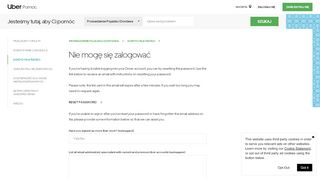 
                            7. Nie mogę się zalogować | Pomoc Uber dla partnerów - Help | Uber