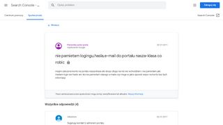 
                            10. nie pamietam logingu,hasla,e-mail do portalu nasza-klasa co robic ...