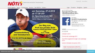 
                            9. Niederösterreichischer Tennisverband: Nachrichten und Information ...