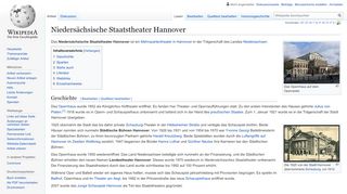 
                            10. Niedersächsische Staatstheater Hannover – Wikipedia