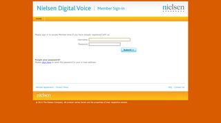 
                            2. Nielsen Digital Voice - Member Sign-in