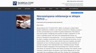 
                            6. Nierozwiązana reklamacja w sklepie PEPCO … | Skarga.com