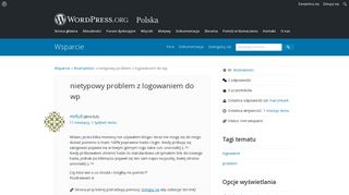 
                            4. nietypowy problem z logowaniem do wp | WordPress.org