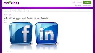 
                            12. NIEUW: Inloggen met Facebook of Linkedin | MaxClass