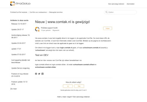 
                            12. Nieuw | www.comtak.nl is gewijzigd – ProData/ComTak helpdesk