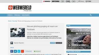 
                            10. Nieuwe phishing-poging uit naam van Postbank - Webwereld