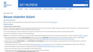 
                            6. Nieuwe studenten HoGent - DICT Helpdesk - Universiteit Gent